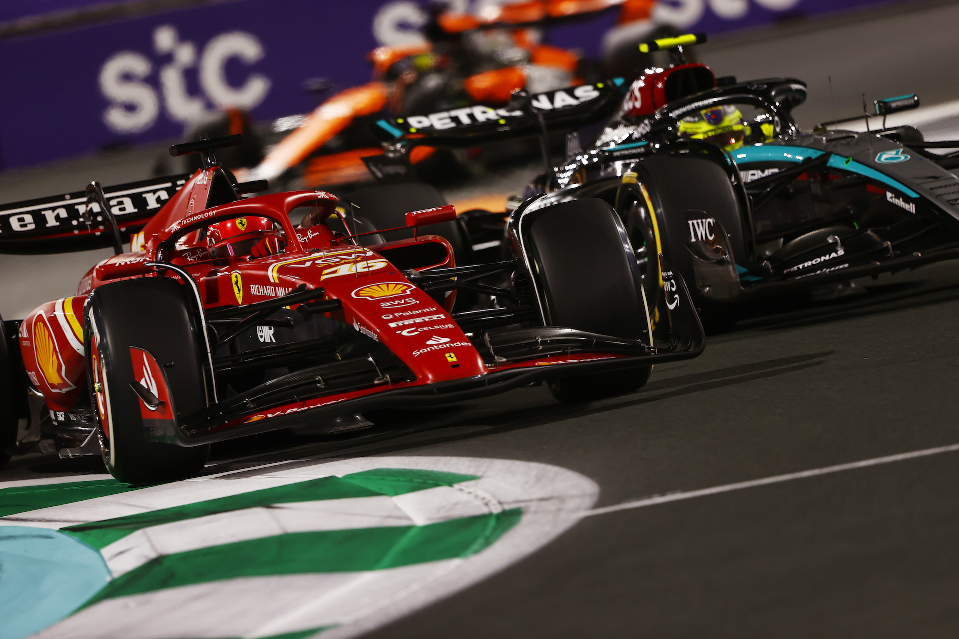 F1 cars for Ferrari and Mercedes